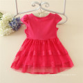 flower girl dress new frocks design baby red frocks of 2-6years old
